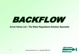 Backflow - Arrow Valves Ltd