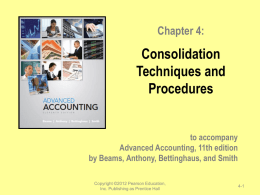Chapter 4: Consolidation Techniques and Procedures