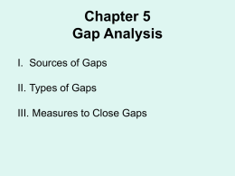 Chapter 5 Gap Analysis
