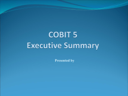 COBIT 5 Exec. Summary