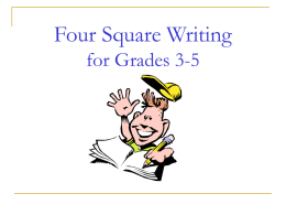 Four Square Writing for Grades 3-5