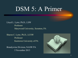 DSM 5: A Primer - National Association of Social Workers
