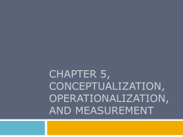 chapter 5, conceptualization, operationalization, and measurement