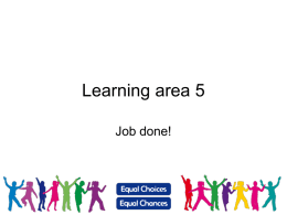 Slides – Learning area 5 - Equality and Human Rights Commission
