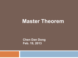 The master theorem
