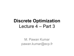 Discrete Optimization Lecture 3