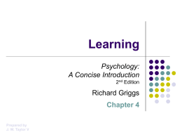 Griggs Chapter 4: Learning