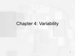 Chapter 4: Variability