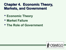 Chapter 4. Economic Theory, Markets, and Government
