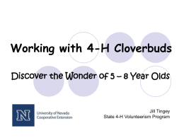 Working with 4-H Cloverbuds - University of Nevada Cooperative