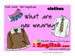 Clothes 1 - British School