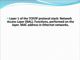 Layer 1 of the TCP/IP protocol stack