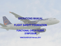 FLIGHT SAFETY FOUNDATION FCF SIMPOSIUM VANCOUVER 8/9