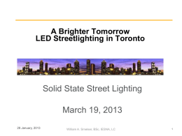 Solid State Street Lighting—RP-8 Developments and