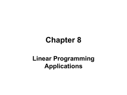 Chapter 9: Transportation and Assignment, and Network Models.