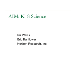 AIM: K–8 Science