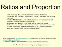 Level 2 Ratio and Proportion