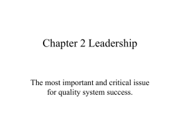 Chapter 2 Leadership
