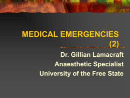 MEDICAL EMERGENCIES (2) - Free State Department of Health