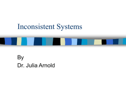 Inconsistent Systems
