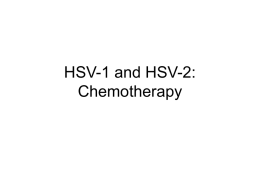 HSV-1 and HSV-2: Chemotherapy