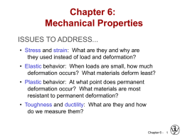 Chapter 6: Mechanical Properties