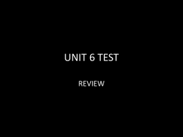 UNIT 6 TEST