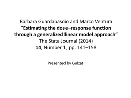 Barbara Guardabascio and Marco Ventura *Estimating the