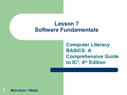 Lesson 7 Software Fundamentals