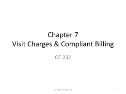 Chapter 7 Visit Charges & Compliant Billing