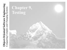 Lecture for Chapter 9, Testing