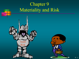 Chapter 9 Materiality and Risk