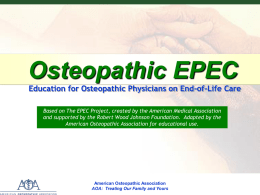 Osteopathic EPEC Module 9 - American Osteopathic Association
