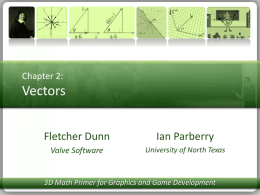 Lecture Notes for Chapter 2: Vectors