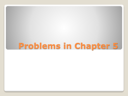 Problems in Chapter 5