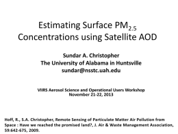 Estimating Surface PM2.5 Concentrations using Satellite AOD