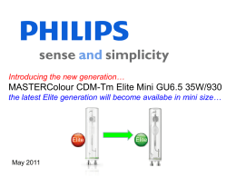 Philips MASTERColour CDM-R Mini Add a sparkle to your lighting