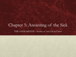 Chapter 5: Anointing of the Sick