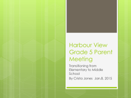Harbour View Grade 5 parent meetingx