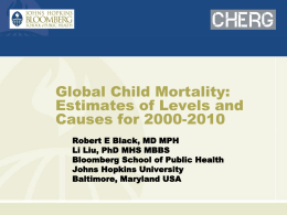Global Child Mortality: Estimates of Levels and Causes for