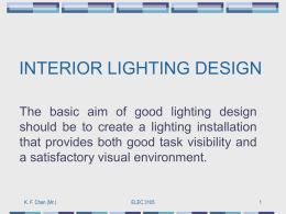 B 4a Interior lighting design