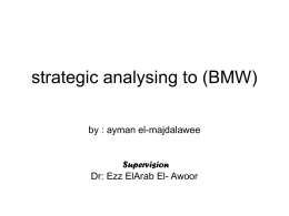 strategic analysing to (BMW)2