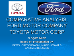 Presentation Ford & Toyota en