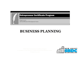 businessplan part one
