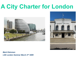 City Charter presentation LSE Mark Kleinman