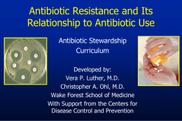 AS Microbiology and Antibiotic Resistance Sep 2012