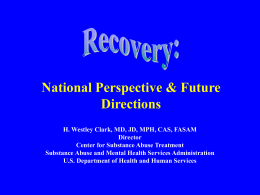 National Perspective Future Directions