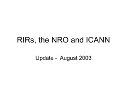 2003-08-19-RIRs-NRO-ICANN