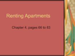 1 - Renting Apartments