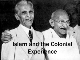 Islam and the Colonial Experience